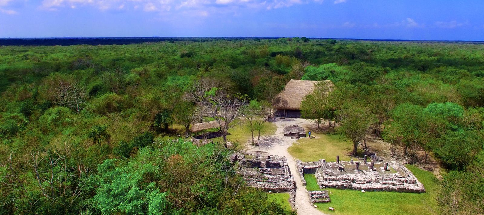 Aerial view of the San Gervasio archaeological site